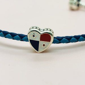 Panama Flag Exclusive Heart Charm